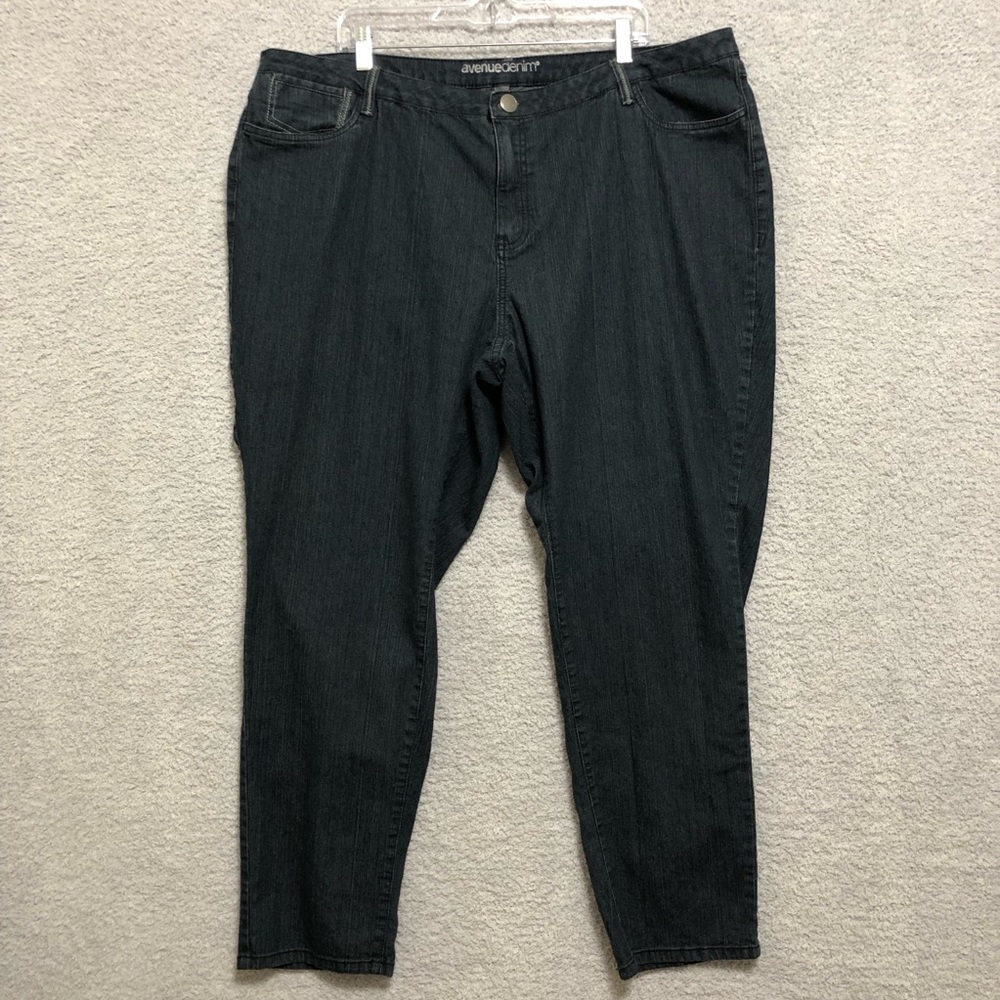 Avenue Dark Wash Denim Jeans Size 24 Average Plus Size